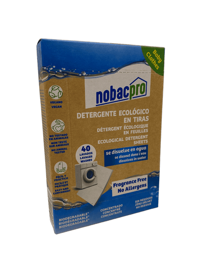 Detergente ecológico en tiras 40 lavados - Nobacpro