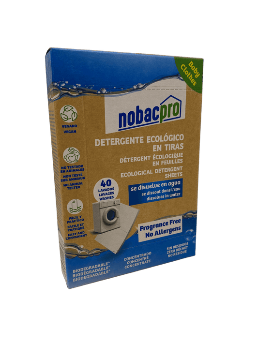 Detergente ecológico en tiras 40 lavados - Nobacpro