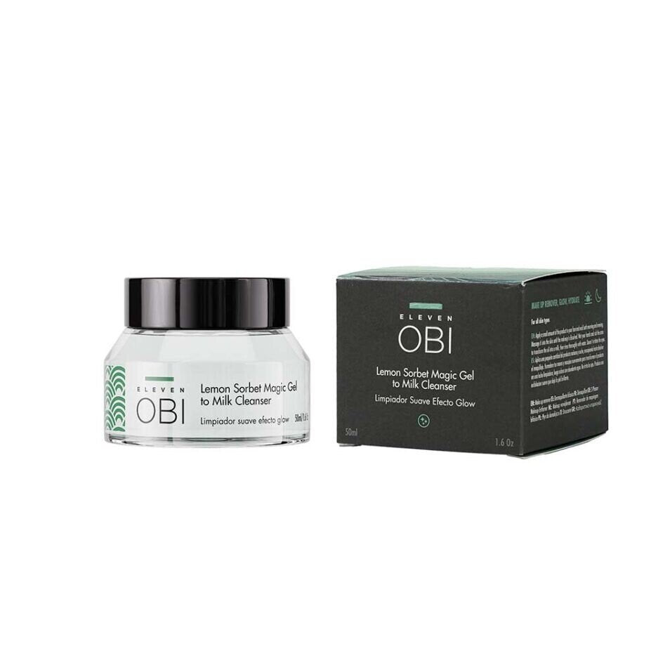 Limpiador efecto glow Gel to Milk Cítrico 50ml - Eleven Obi