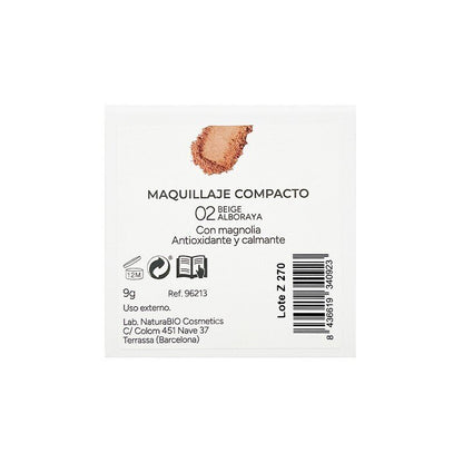 Maquillaje Compacto 02 Beige Alboraya 9g - NaturaBIO Cosmetics