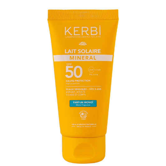 Leche Solar Mineral FPS50 50g - Aroma Monoï - Kerbi France