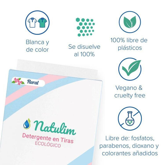 Detergente ecológico en tiras 40 uds - Natulim