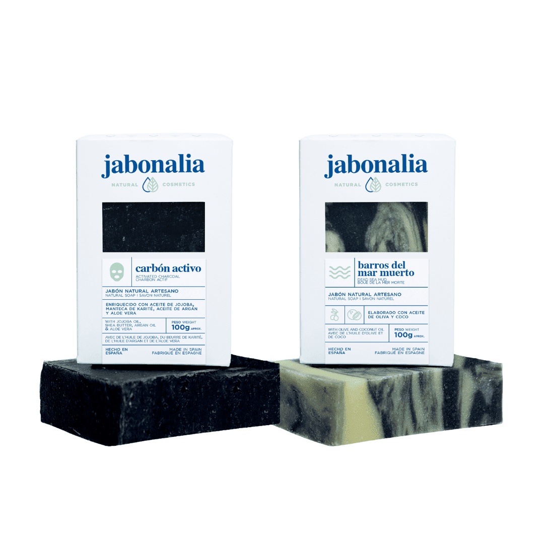 Pack de jabones para pieles grasas y acné (Carbón activo + Barro del Mar Muerto)