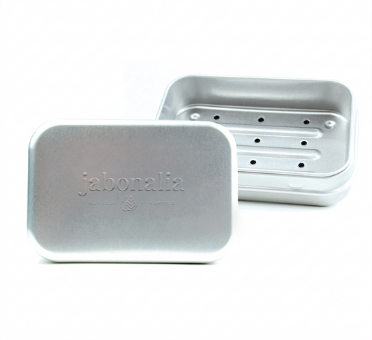 Jabonera metálica para transportar jabón