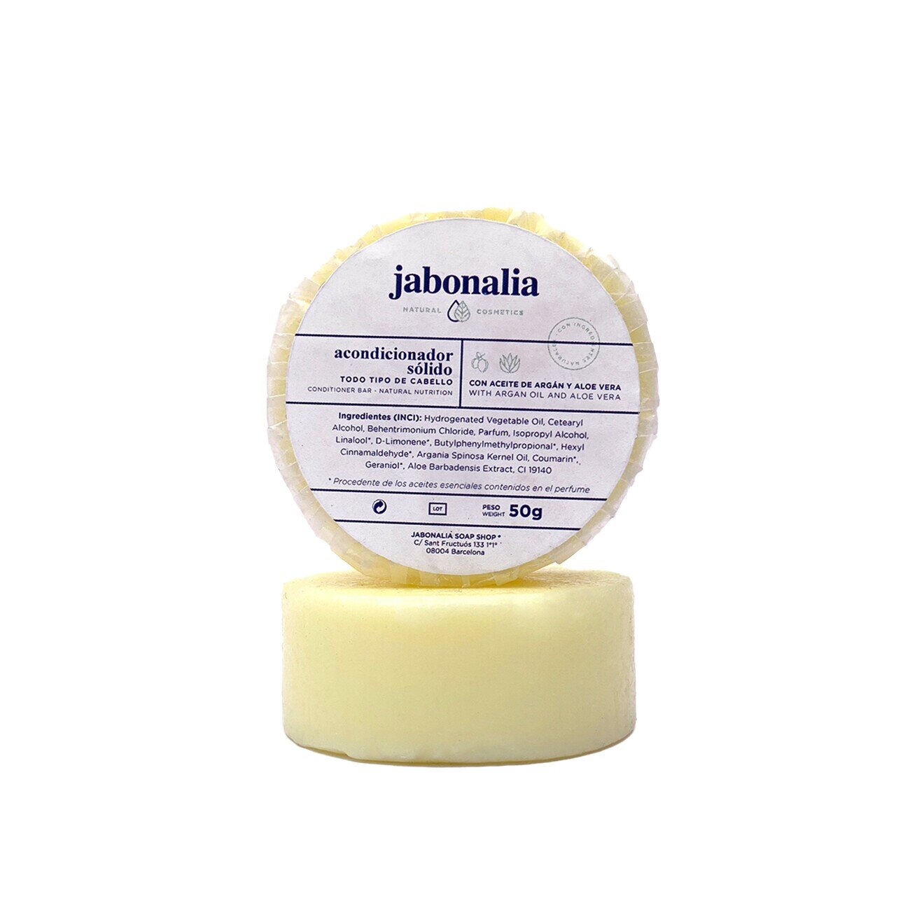 Acondicionador sólido Argán y Aloe 50g