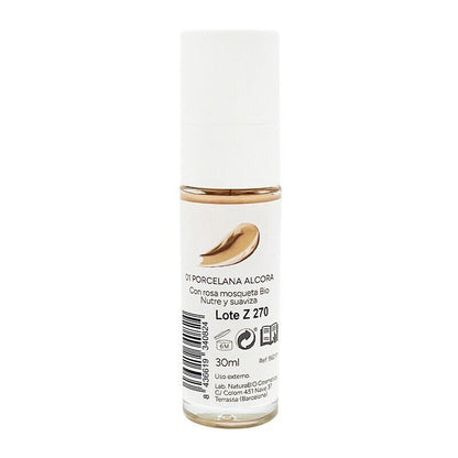 Maquillaje fluido 01 porcelana Alcora 30ml - NaturaBIO Cosmetics