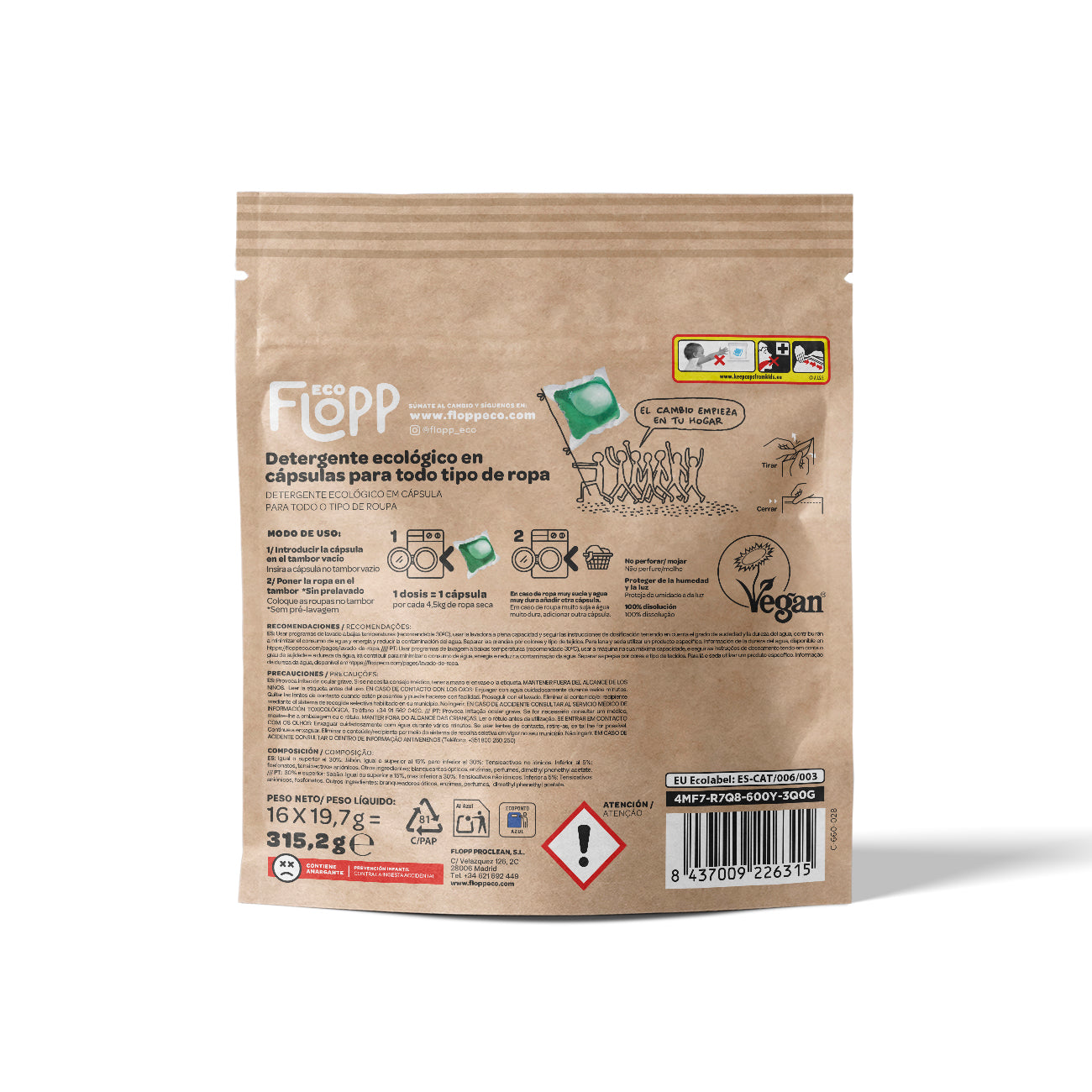 Detergente ECO en cápsulas - Flopp